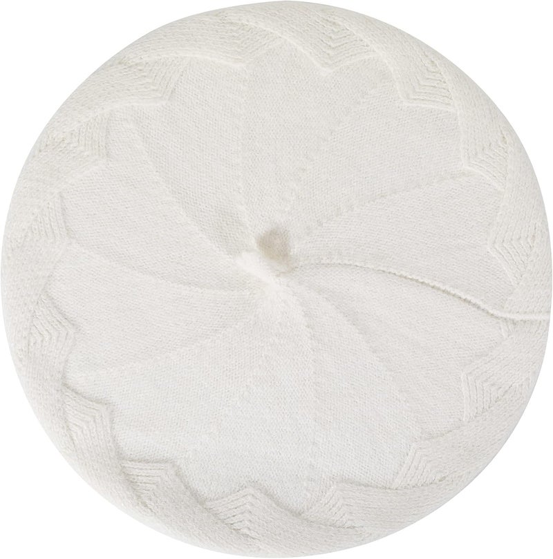 ZLYC French Beret hat, Reversible Solid Color Knit Warm Beret Cap for Womens Girls - Image 4